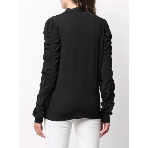 NEW NUDE gathered-detail cardigan in black - Picture 4 of 5